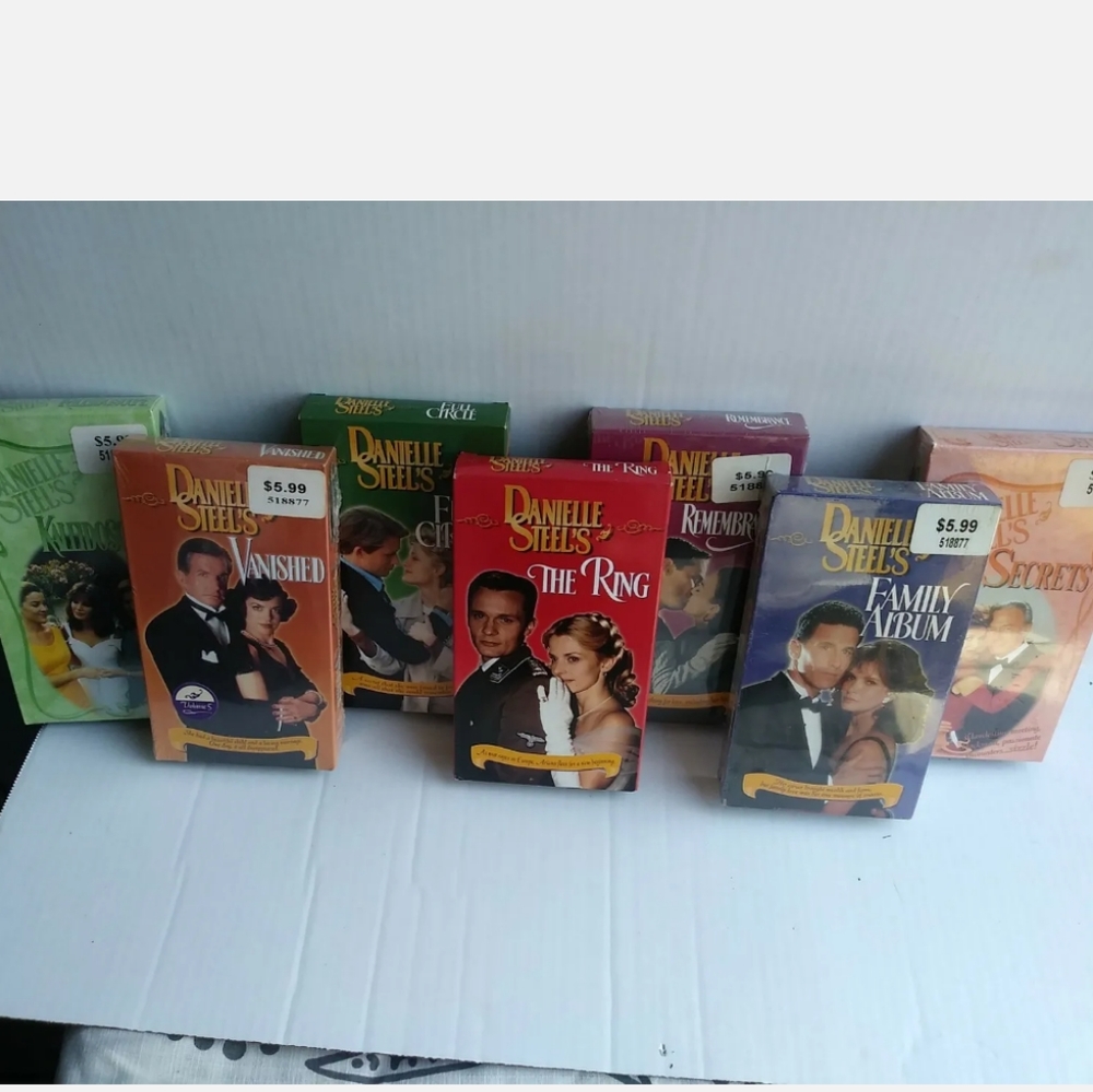 Lot Of 7 Danielle Steel Vhs Tapes 5 sealed 2 open